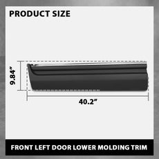 G-PLUS Door Molding for Ford Explorer 2011-2015 Front Left Silver Trim Close-up View