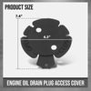 G-PLUS Engine Oil Drain Plug Access Cover Compatible with BMW 7 Series F01 730d 730i 740i 750i 760i 2007 2008 2009 2010 2011 2012 51757209541 Black