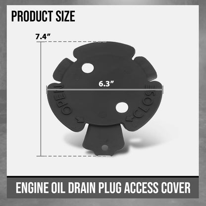 G-PLUS Engine Oil Drain Plug Access Cover Compatible with BMW 7 Series F01 730d 730i 740i 750i 760i 2007 2008 2009 2010 2011 2012 51757209541 Black