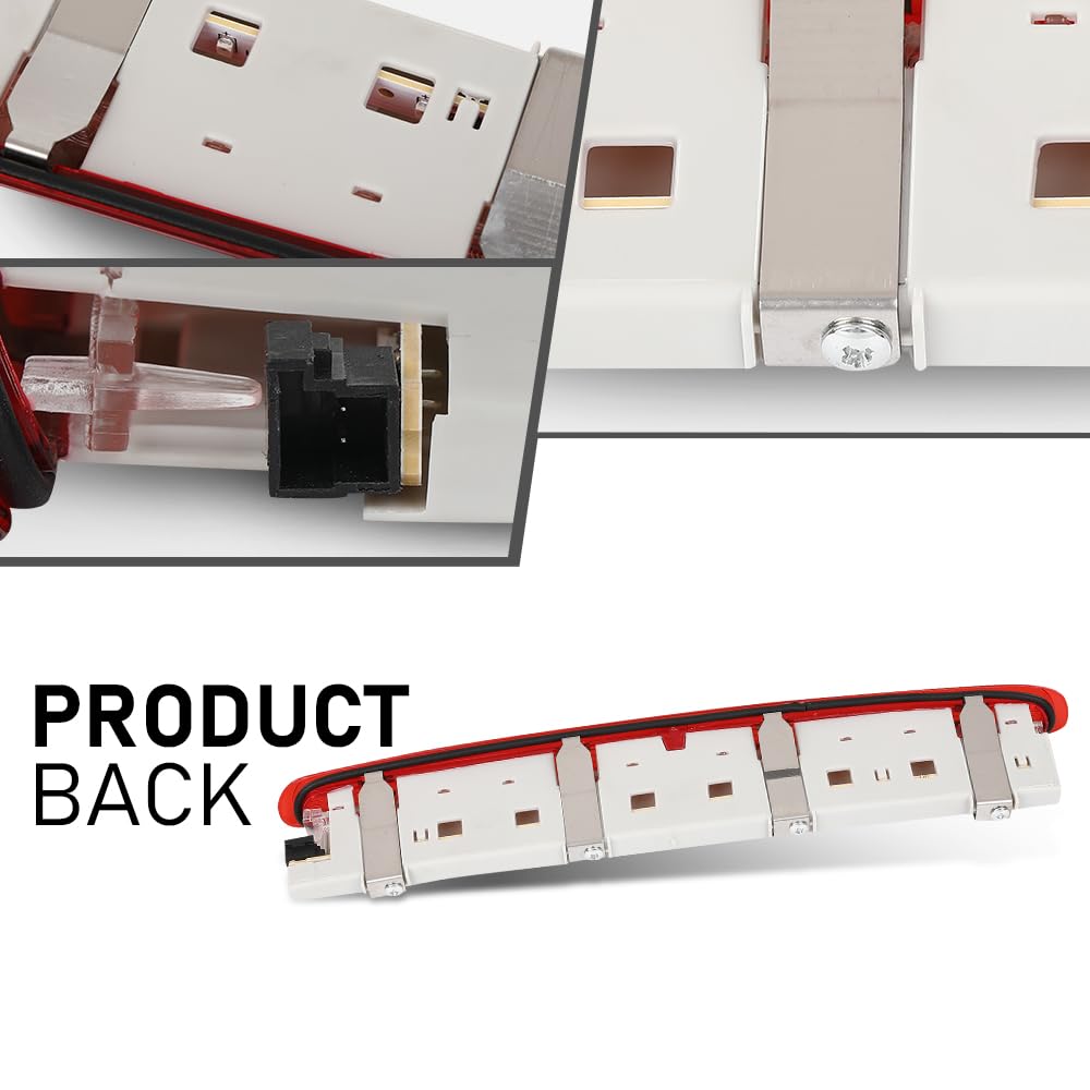 G-PLUS Rear 3rd Third Brake Light, Compatible with Benz X164 W251 V251 GL/R Class 2005-2012, High Mount Stop Lamp, Red Lens, A2518201156, 2518201156