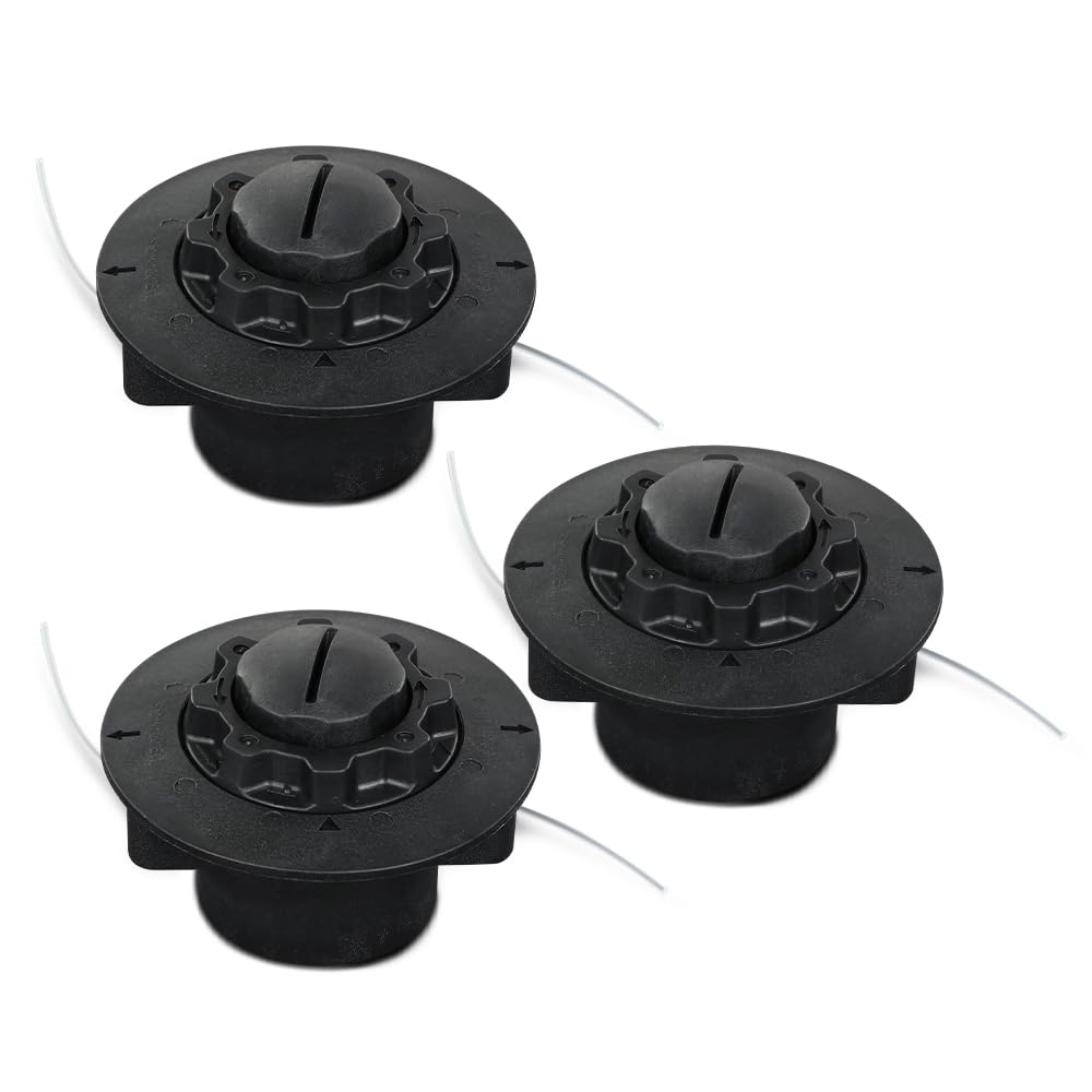 G-PLUS Trimmer Head Replace Lawn Mower 3pcs Fit Autocut C5-2 Fit FS38 FS40 FS45 FS46 FS50 FSE60 Black
