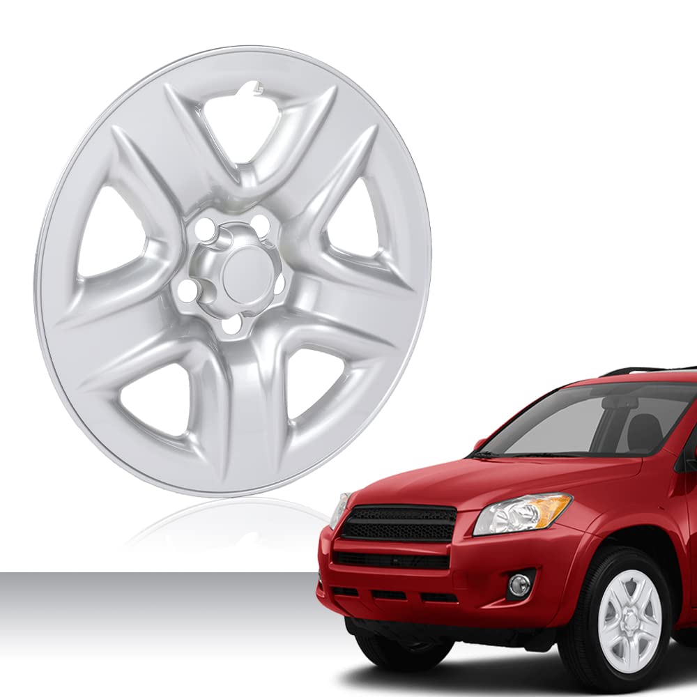 G-PLUS 17” Hubcap Wheel Covers 1pcs, Car Replacement Wheel Chrome Skin Hub Cap Covers Compatible with Toyota RAV4 2006-2011, Toyota RAV4 2012 (Gasoline)