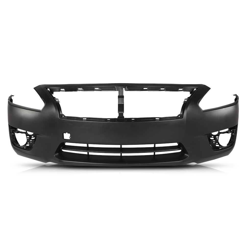 G-PLUS Front Bumper Cover Compatible with Nissan Altima Sedan 2013 2014 2015 w/Fog Light Holes & Tow Hook Hole, 620223TA0H, NI1000285
