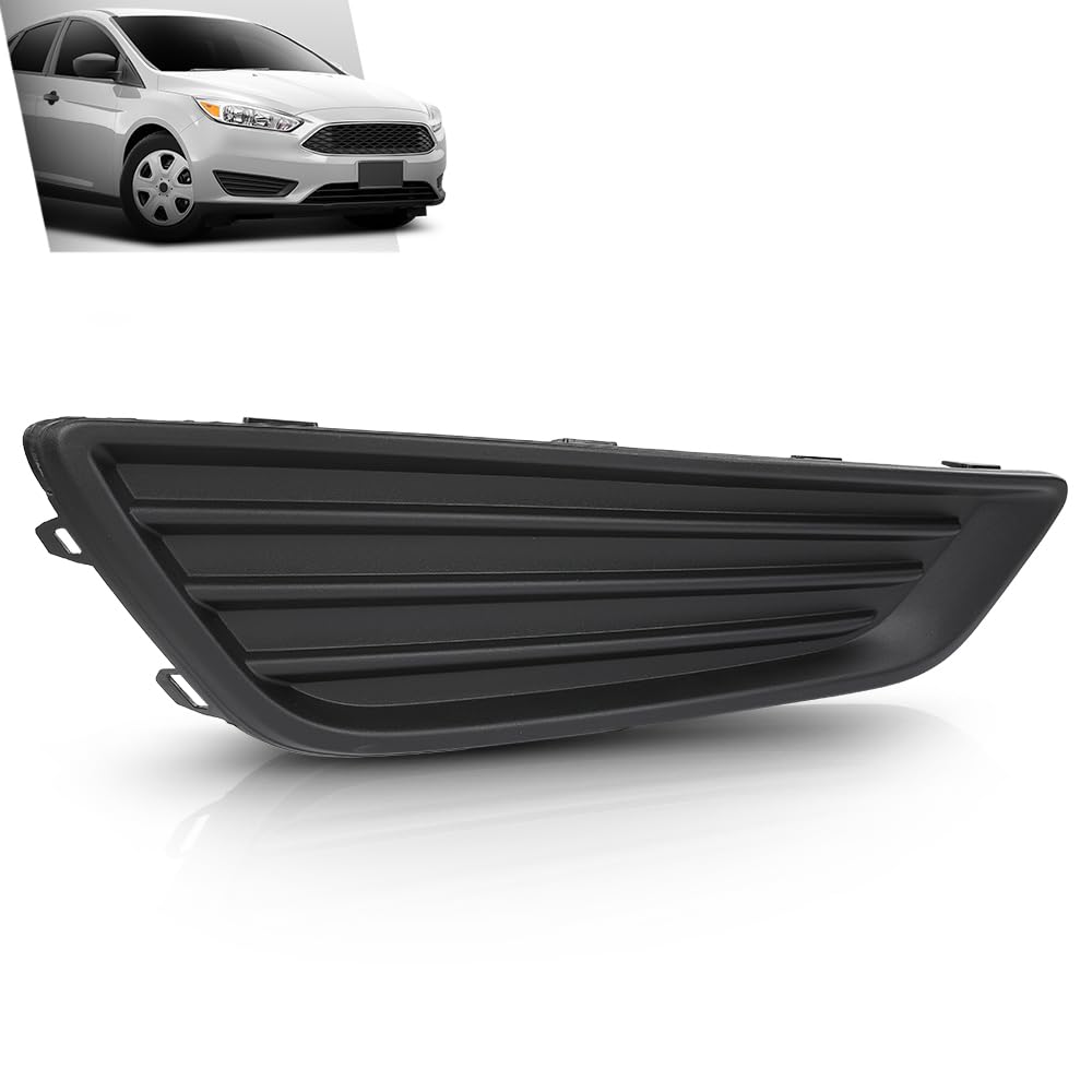 G-PLUS Front Right Fog Light Cover, Compatible with Ford Focus S 2015-2017/ Focus SE 2018, Passenger Side, F1EZ17B814A, FO1039150