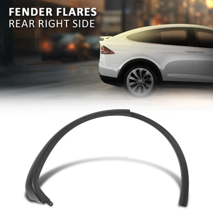 G-PLUS Rear Right Passenger Side Flare Wheel Arch Molding Compatible with Tesla Model X 2016-2023 1035291-00-E, 103529100E Wheel Opening Molding Arch Trim Black
