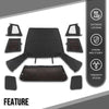 G-PLUS Soft Top Sailcloth Black W/Plastic Windows Compatible with Jeep Wrangler 1987-1995 with Factory Squared Style Upper Doors 9870215, 9870217 Black