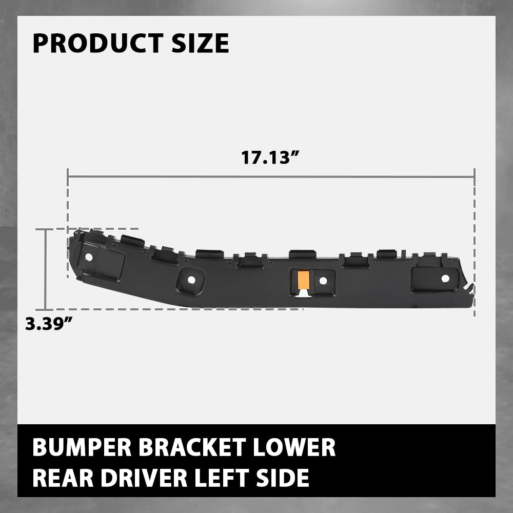 G-PLUS Rear Left Lower Bumper Support Bracket, Compatible with Ford Escape SEL 2018-2019/ Ford Escape (submodel: S, SE, Titanium) 2017-2019, Driver Side, GJ5Z17D943B, FO1142125