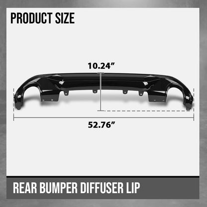 G-PLUS Rear Diffuser Compatible with BMW F48 F49 X1 Base Model 2016 2017 2018 2019 2020 2021, Only Fit Base Model, Not Fit M Sport Rear Bumper Diffuser Lip Gloss Black