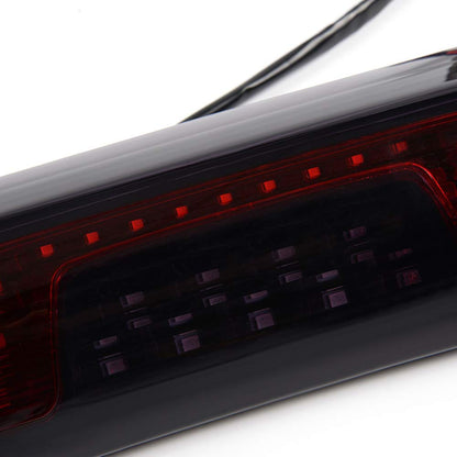 G-PLUS High Mount Rear 3rd Third Brake Light Compatible With 2014-2018 Chevy Silverado GMC Sierra 1500 2500 HD 3500 HD LED Cargo Tail Lamp Black Housing Smoky Red Lens