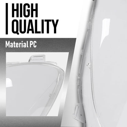 G-PLUS Headlight Lens Cover Compatible with Benz ML-Class W166 ML350 ML400 2011-2015 A1668207359, A1668205559 Left & Right Front Headlamp Lens Cover Clear