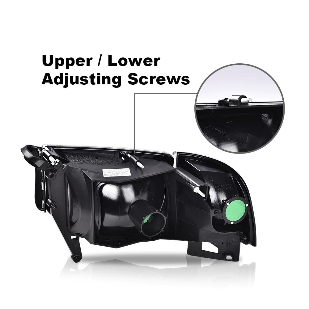 G-PLUS Headlights Fit Dodge Ram 1500 1994-2001/Fit Dodge Ram 2500 3500 1994-2002 Clear Lens Chrome Housing Clear Reflector Bumper Headlamps w/o Bulbs,faros delanteros Assembly