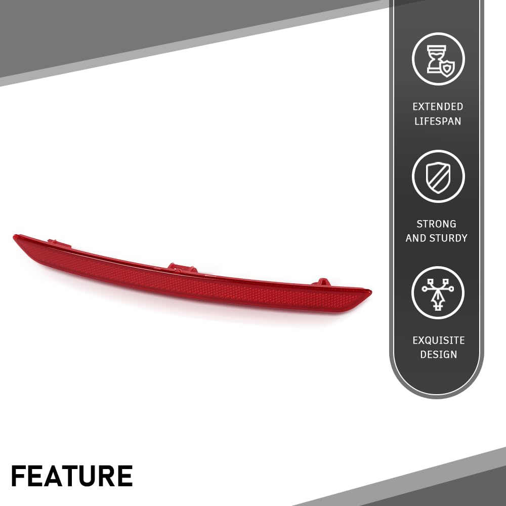 G-PLUS Rear Right Bumper Reflector, Compatible with BMW 4-Series 428i 430i 435i 440i 2014-2020 with M Package, Passenger Side, BM1185107, 63147847234