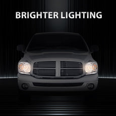G-PLUS Headlights w/Bulbs for Dodge Ram 1500 2006-2008 Ram 2500 3500 2006-2009 Right Side Close-up View