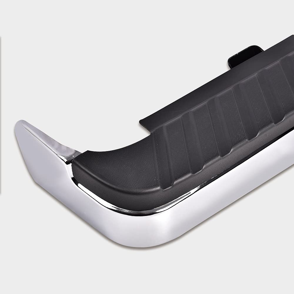 G-PLUS Rear Step Steel Bumper Assembly Compatible With Ford F150 Truck 2009-2014 (W/o Sensor Hole, Silver) Step Bumper 9L3Z17906A 9L3Z17B807A