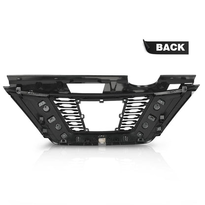 G-PLUS Front Upper Bumper Grille Assembly Chrome Trim Compatible with Nissan Rogue 2017 2018 2019 NI1200282, 623106FL0B