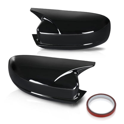 G-PLUS Side Mirror Covers Shell Cap Left and Right Compatible with Dodge Charger SRT 2015-2023 Horn Style Black