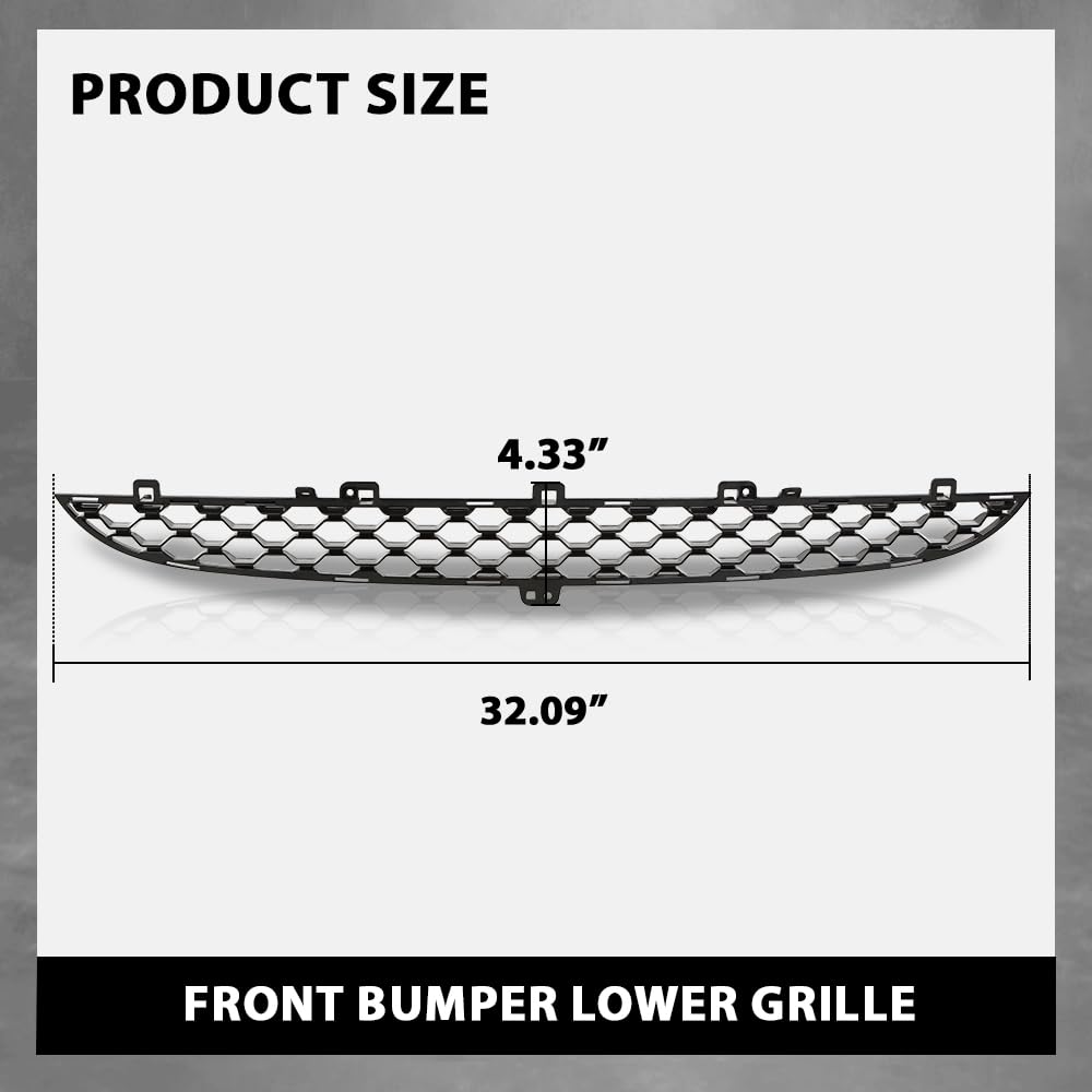 G-PLUS Front Bumper Grille Grill Compatible with Jaguar F-Type 2014-2017 Replacement for T2R2860