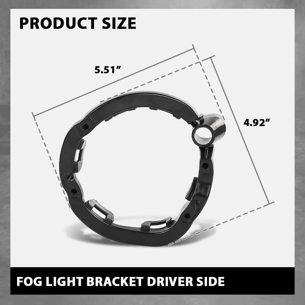 G-PLUS Fog Light Bracket Left Driver Side Compatible with Benz GLA200 GLA250 2015-2020 w/o AMG Styling Package MB2602100, 1568850314, 191275918272 Black