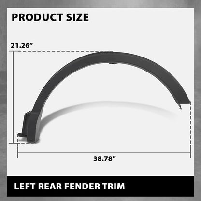 G-PLUS Rear Left Fender Flare Compatible with Toyota RAV4 2016 2017 2018 Wheel Arch Molding Fender Trim TO1790107, 756060R060, 75606-0R060, 75606 0R060