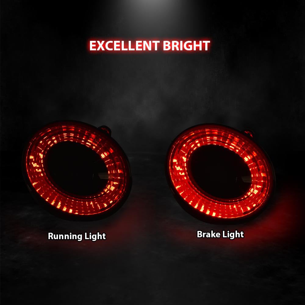 G-PLUS LED Rear Tail Lights Brake Lamp Compatible with Chevy Corvette C6 Coupe 2005-2013 Smoke Lens 25958215,22762674 luces traseras, faros traseros Luces Traseras Rear Brake Lamps Assembly