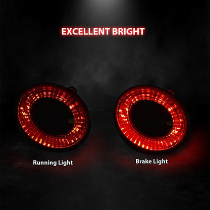 G-PLUS LED Rear Tail Lights Brake Lamp Compatible with Chevy Corvette C6 Coupe 2005-2013 Smoke Lens 25958215,22762674 luces traseras, faros traseros Luces Traseras Rear Brake Lamps Assembly