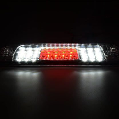 G-PLUS Rear LED Third Brake Light Compatible With 2014-2018 Chevy Silverado/GMC Sierra1500/2500HD/3500,3RD Cargo Led Tail Lamps Chrome Housing,Clear lens