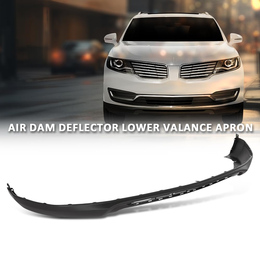 G-PLUS Front Air Dam Deflector Lower Valance Apron, Compatible with Lincoln MKX (submodel: Black Label, Premiere, Reserve, Select) 2016-2018, FA1Z17D957AC, FO1015120