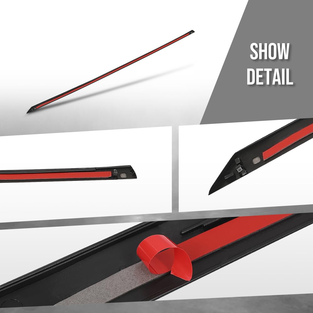 G-PLUS Rear Door Frame Molding Trim Pair Compatible with Kia Optima 2011 2012 2013 2014 2015 838502T000 838602T000, Silver
