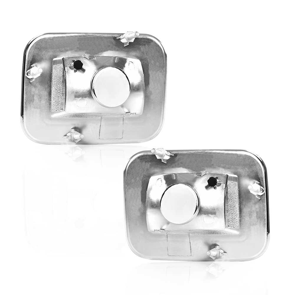 G-PLUS Front Clear Chrome Parking Signal Light Set Compatible with 2003-2008 H2 Hummer 2005-2008 H2 SUT 844176005571