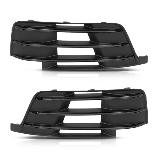 G-PLUS Pair Front Bumper Lower Grille Fog Light Grill Covers, Compatible with Audi Q7 S-Line 2016-2019, LH Driver & RH Passenger Side 2PCS, 4M0807681D, 4M0807682D
