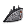 G-PLUS Headlights Assembly, Compatible with 2005-2012 Freightliner Columbia Models Bumper Headlamps, Smoky Lens Chrome Housing Amber Reflector