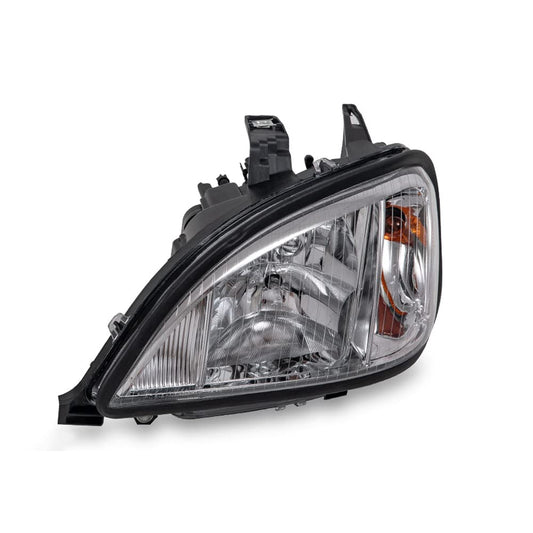 G-PLUS Headlights Assembly, Compatible with 2005-2012 Freightliner Columbia Models Bumper Headlamps, Smoky Lens Chrome Housing Amber Reflector