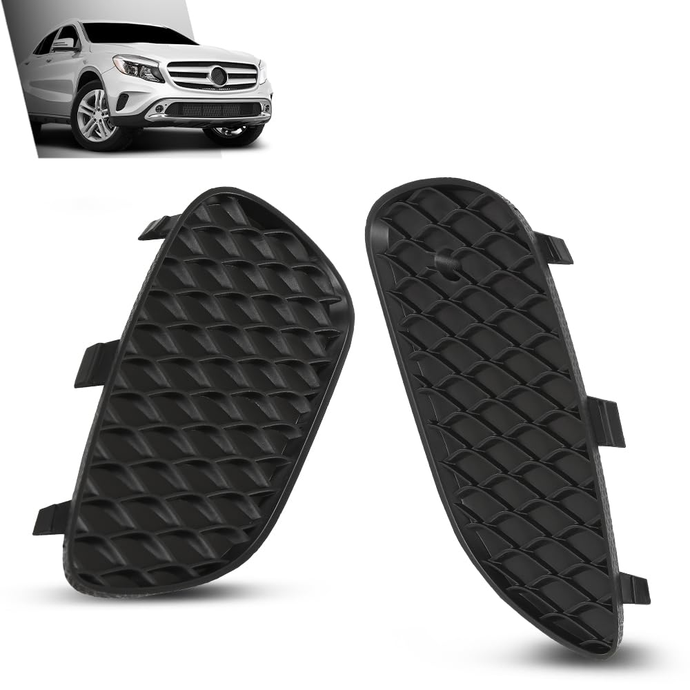 G-PLUS Front Bumper Side Outer Grille Set Pair Compatible with Benz W156 X156 GLA 220 250 260 2015-2017 1568853322