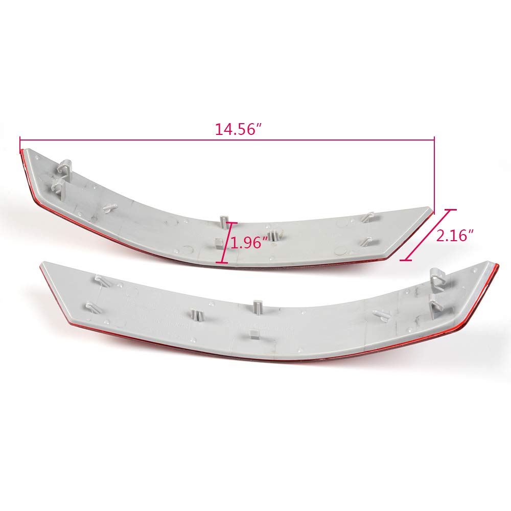 G-PLUS Rear Bumper Reflector Light LH & RH Side Compatible with Mercedes-Benz ML-Class W164 ML320 ML350 ML550 2007 2008 2009 1648200374 1648201574