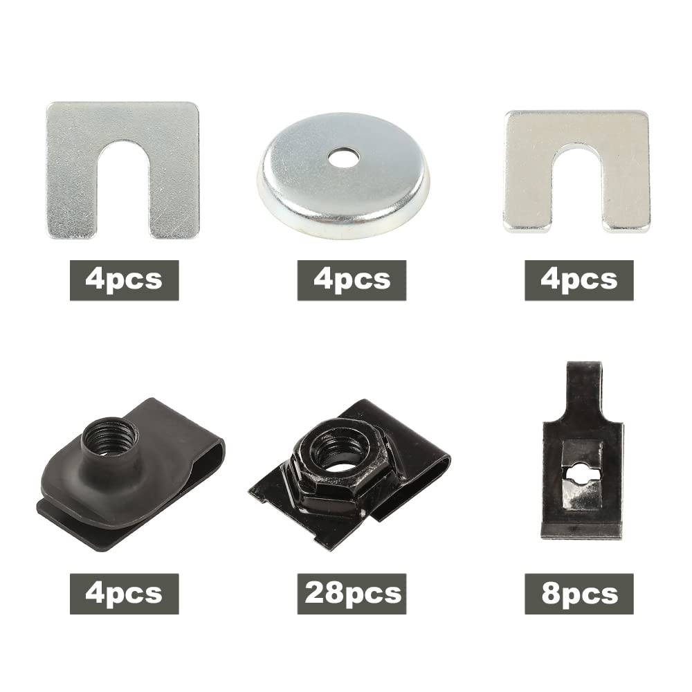 G-PLUS Auto Front End Sheet Metal Bolt Kit Compatible with 1964-72 Chevy Chevelle/SS/LS5/LS6 El Camino Monte Carlo Pontiac GTO Buick Skylark/GS