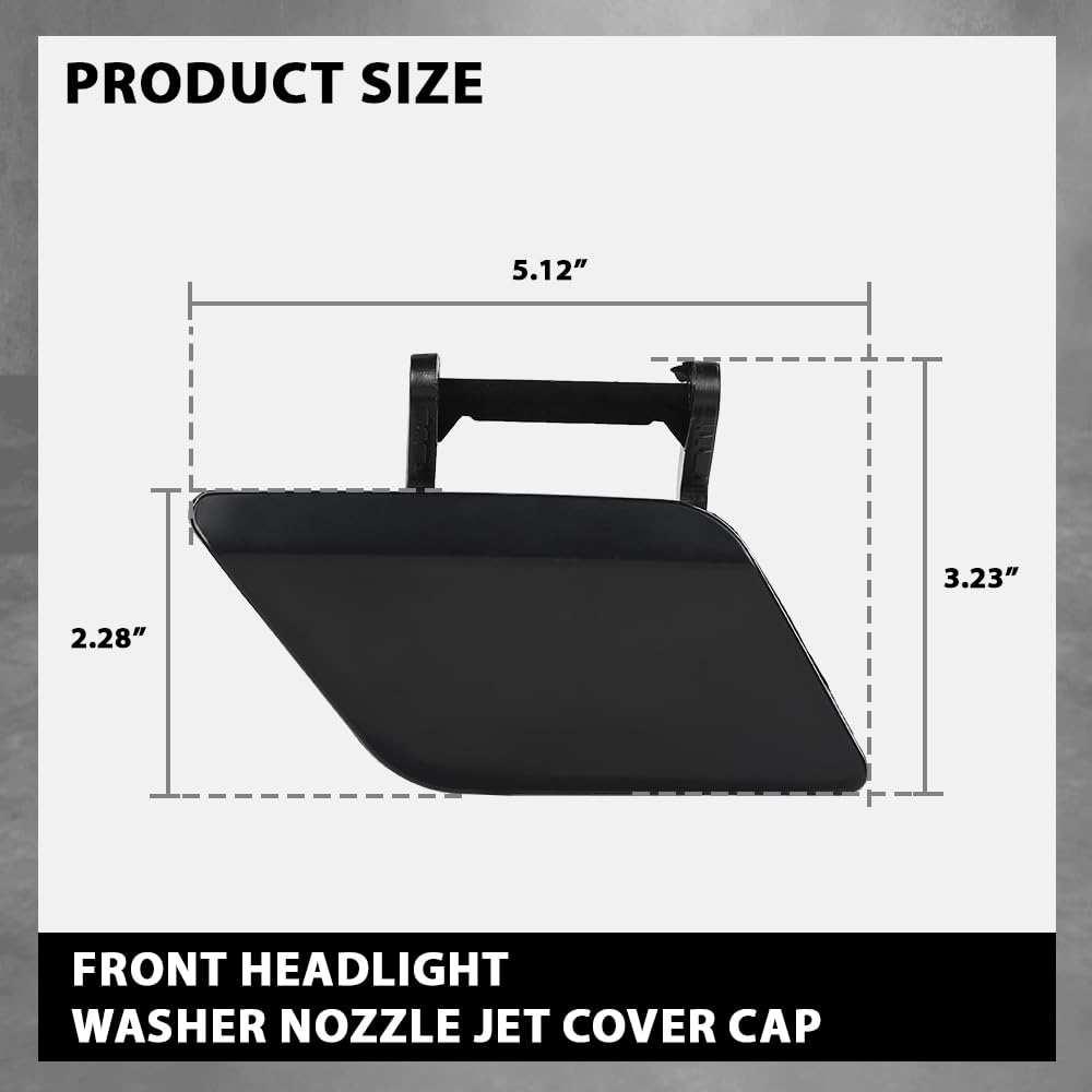G-PLUS Headlight Washer Nozzle Jet Cover Cap Pair Compatible with Benz C-Class W204 C250 C300 C350 C63AMG 2012-2015 A2048804224