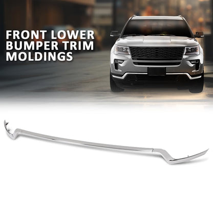G-PLUS Lower Bumper Trim Moldings Left+Right+Center Front Compatible with Ford Explorer 2018-2019 JB5Z17E810AA, JB5Z17E811AB, JB5Z8419AB, FO1047107, FO1046107