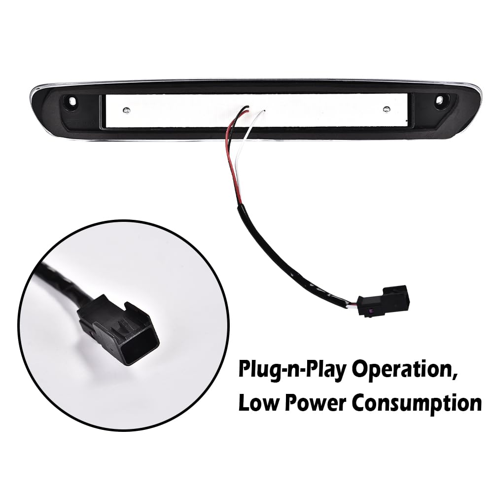 G-PLUS LED Third Brake Light Compatible With 07-14 Chevy Silverado/GMC Sierra,3RD LED Bar Brake/Cargo Light,Type I (Smoky lens Black Housing Amber Reflector)