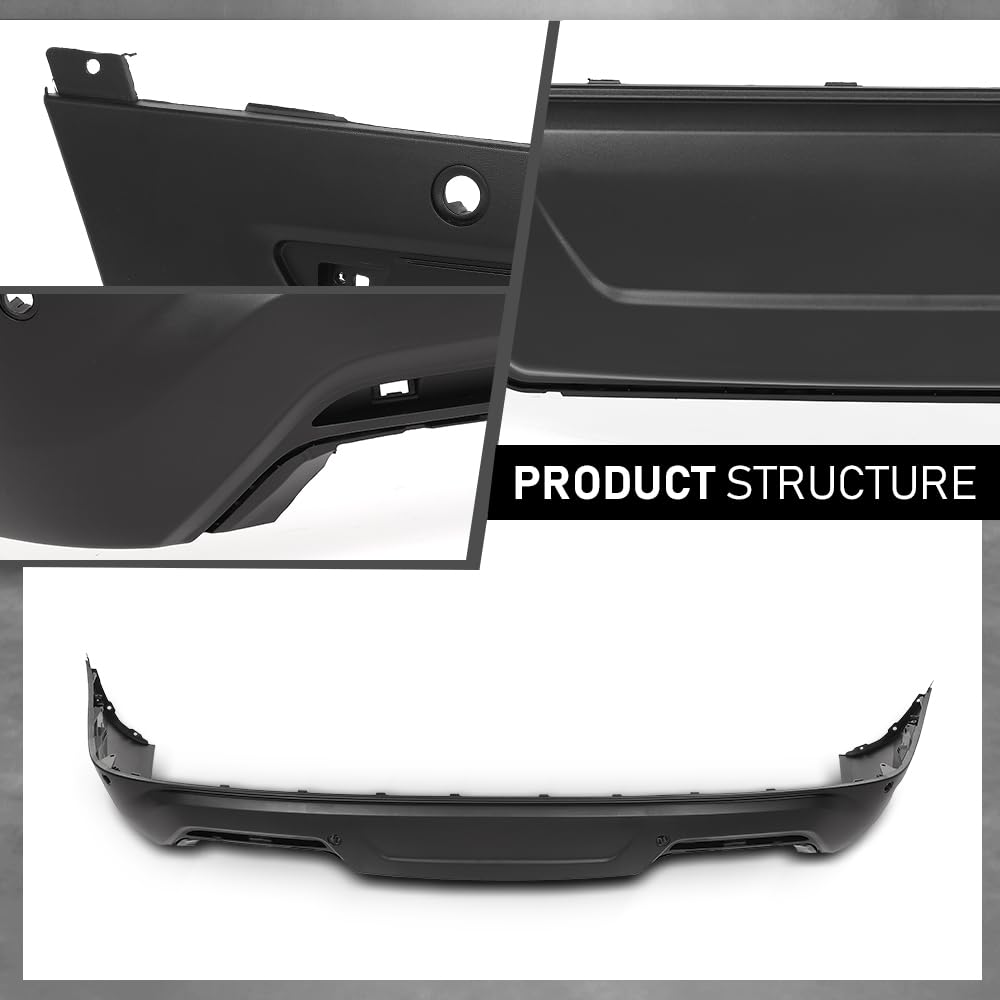 G-PLUS Rear Lower Bumper Cover Fascia, Compatible with Ford Explorer Limited/Platinum/Sport Sport Utility 4-Door 2018-2019, FO1115139, JB5Z17K835DA