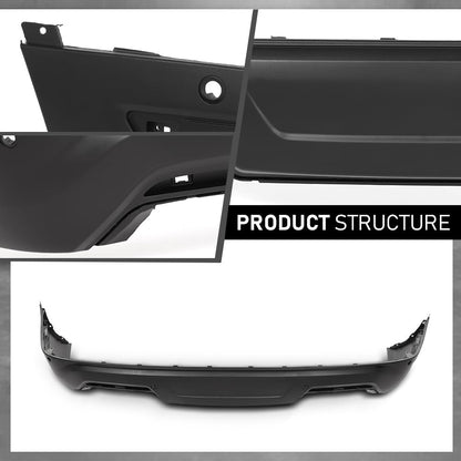 G-PLUS Rear Lower Bumper Cover Fascia, Compatible with Ford Explorer Limited/Platinum/Sport Sport Utility 4-Door 2018-2019, FO1115139, JB5Z17K835DA