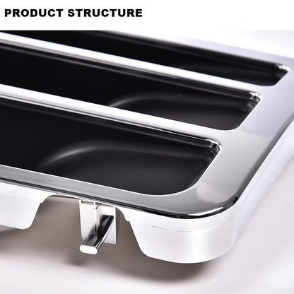 G-PLUS Front Grille Compatible with 1992-1997 Ford F250 F350 Platinum Chrome w/Emblem Truck Replacement