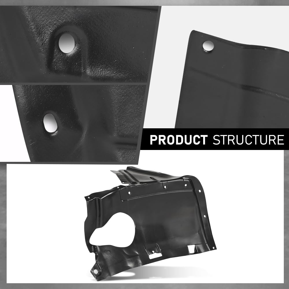 G-PLUS Front Left Fender Liner Inner Assembly, Compatible with Audi A3 2009-2011, Driver Side, 8P0821191D, AU1250108