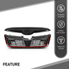 G-PLUS Front Grill w/Camera Hole Gloss Black w/Red Line Compatible with Subaru Forester 2019-2021 91121SJ040