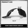 G-PLUS Fender Liner Inner Set Front Compatible with Cadillac XT5 2017-2023 GM1248276, GM1249276, 23395492, 23395493, 84088100, 84182806, 84182807 Black