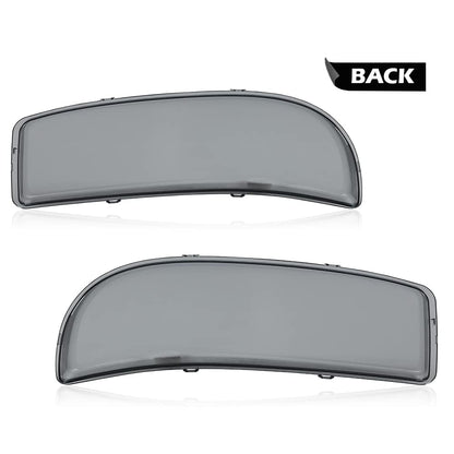 G-PLUS Headlight Bumper Lamps Cover Chrome Smoke Compatible with 1999-2007 GMC Sierra 1500.2001-2007 GMC Sierra 1500/2500 HD/3500 15850352 15850351