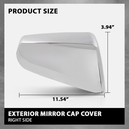G-PLUS Exterior Mirror Cover Cap Right Passenger Side Compatible with Chevy Equinox GMC Terrain 2018-2021 Chrome