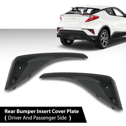 G-PLUS Bumper Insert Cover Plate Rear Driver and Passenger Side Compatible with Toyota Camry XSE SE 2021-2023 52163F4020 52164F4020 TO1139101 TO1138101