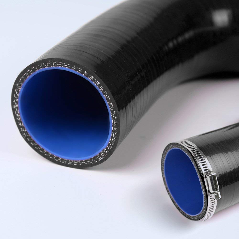 G-PLUS Silicone Radiator Coolant Hose Kit Clamps Compatible With Toyota LEXUS IS300 ALTEZZA JCE10 2JZGE 1998 1999 2000 2001 2002 2003 2004 2005 2pcs,Black