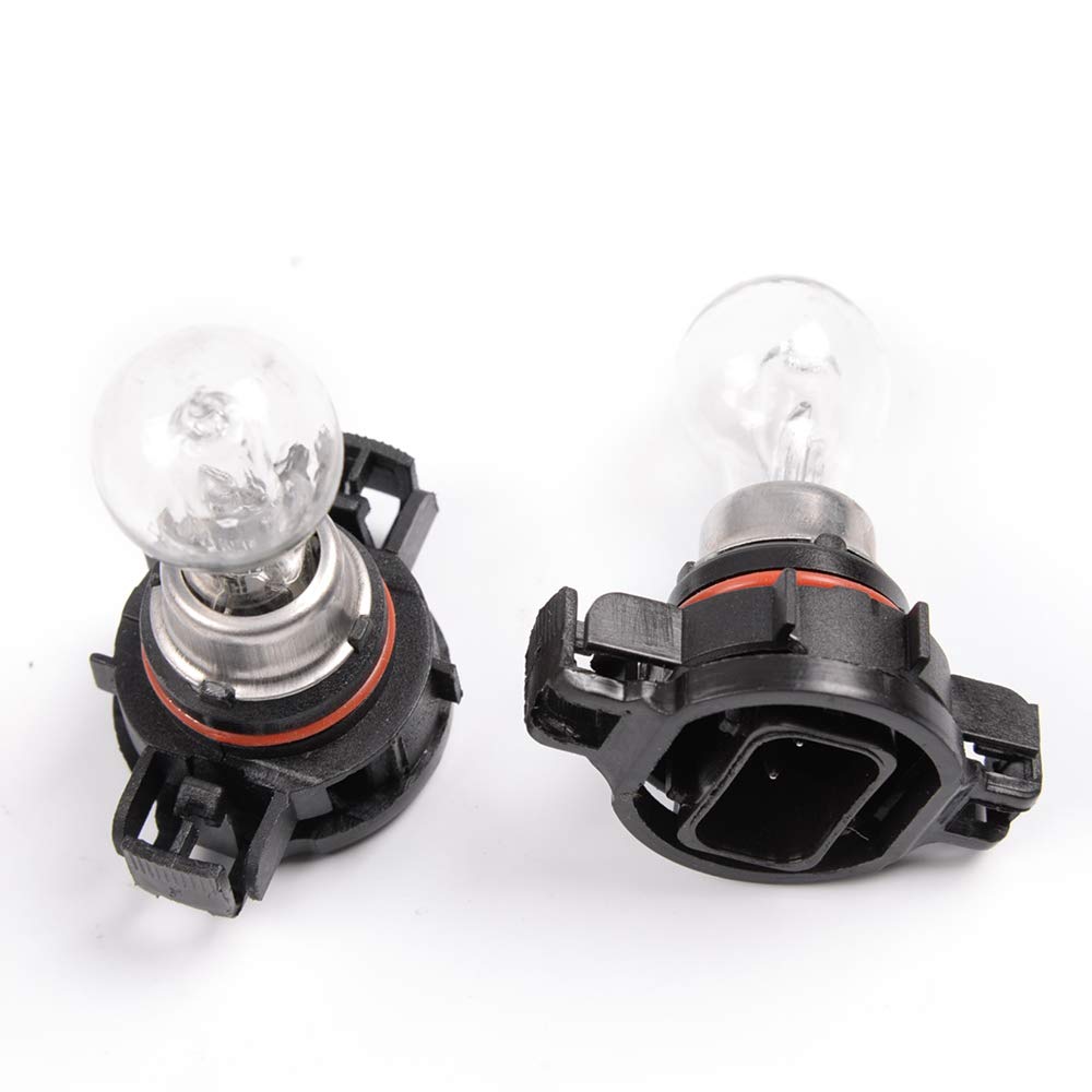 G-PLUS Bumper Fog Lights w/Bulbs Compatible With 2007-2014 GMC Acadia Yukon Pontiac/Chevy Avalanche Camaro Suburban Tahoe, Driving Lamps Pair,Smoky Lens Black Housing