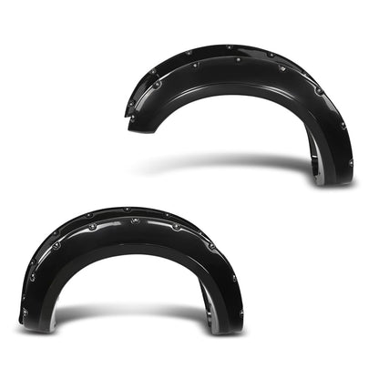 G-PLUS Fender Flares Front and Rear Side Compatible with Ford F250 F350 Super Duty 2017 2018 2019 2020, Not Fit Dually Models Pocket Rivet Smooth Black